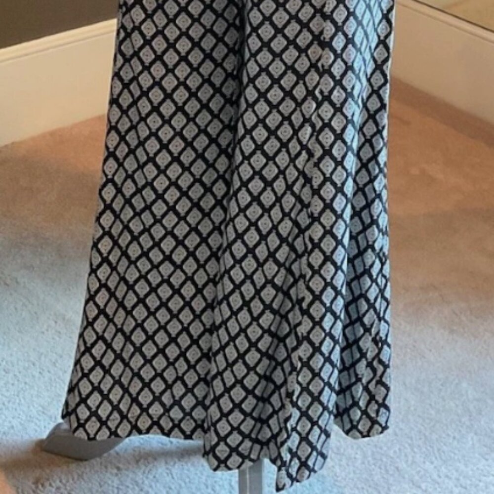 Anthropologie Saturday Sunday Jude Wide Leg Pants in Black Motif  Size M - Picture 7 of 11